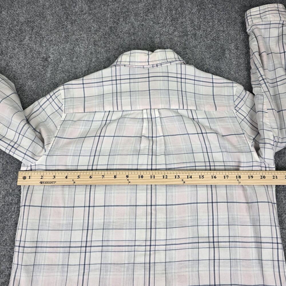 LL Bean Shirt Womens Small Petite Pink Plaid Fleece Lined Button Front Casual - Picture 5 of 16